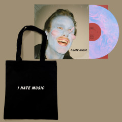 Kissa - I Hate Music, LP (Pink/Blue Marble) + Tote bag